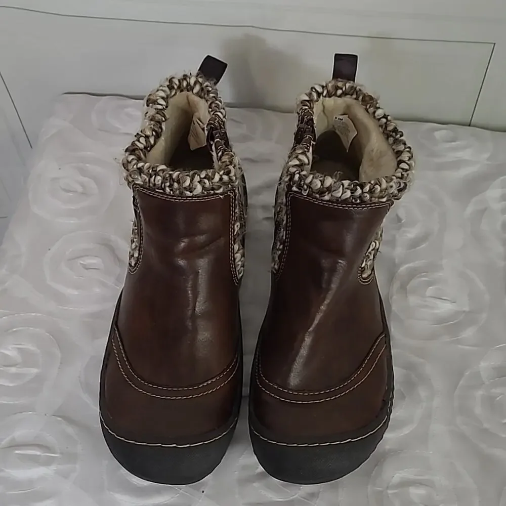 JSPORT by Jambu Darcie Boot WMS 9.5M  Brown Fall & Winter Faux Fur